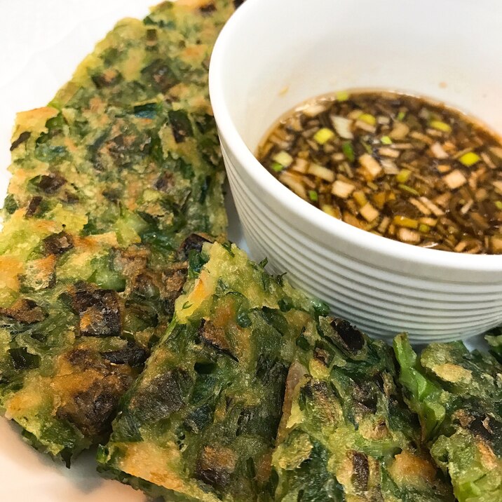 外カリカリ ニラとえびのチヂミ レシピ 作り方 By うめーば 楽天レシピ